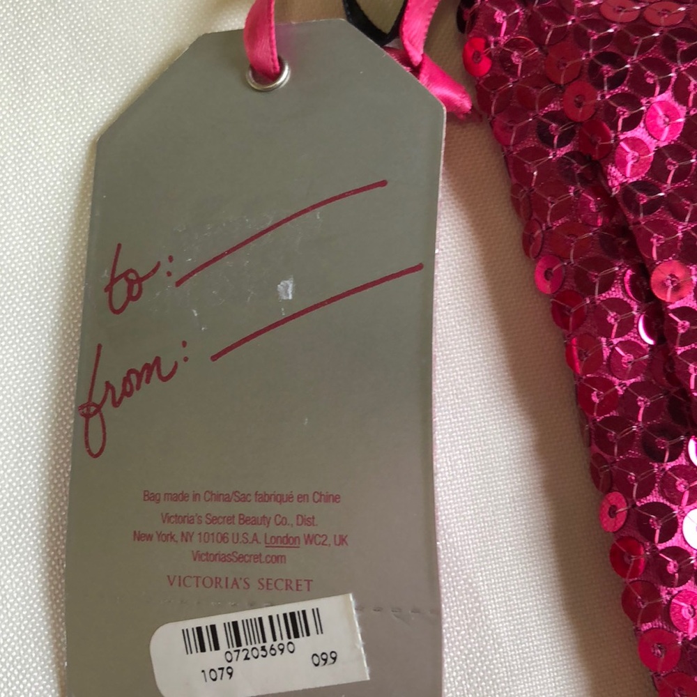Victoria’s Secret pink sequined drawstring giftbag - Picture 7 of 7